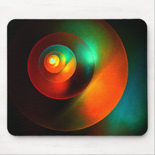 Kleurrijke Cirkels Modern Abstract Kunstpatroon #1 Muismat