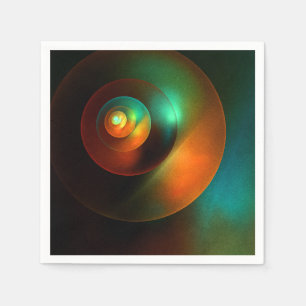 Kleurrijke Cirkels Modern Abstract Kunstpatroon #1 Servet