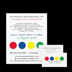 Kleurrijke Cirkels, Schilder & Decorateur Flyer
