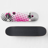 Kleurrijke cirkels Skateboard (wit) (Horizontaal)