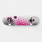 Kleurrijke cirkels Skateboard (wit) (Horizontaal)
