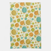 Kleurrijke cirkels Stippen Mid Century Modern Patt Theedoek (Verticaal)