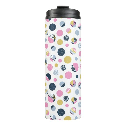 Kleurrijke cirkels thermosbeker (Voorkant)