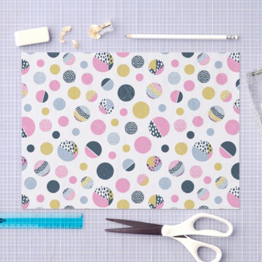 Kleurrijke cirkels tissuepapier (Craft)