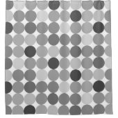 kleurrijke cirkels van pastelkleur in grijs douchegordijn (Voorkant)