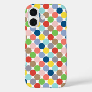 kleurrijke cirkels van pastelkleuren... iPhone 16 hoesje