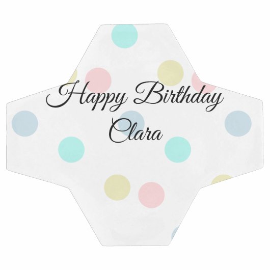 Kleurrijke cirkelvorm gelukkige verjaardag voeg na voetbal (Enkel)