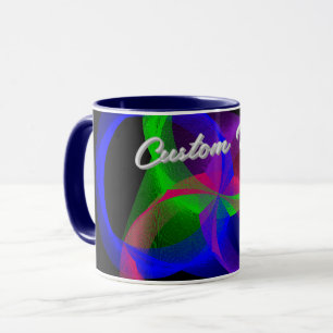 Kleurrijke Cirkelvormige Blend Geometrische Koffie Mok