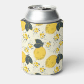 Kleurrijke citrus, citroenbloem patroon. blikjeskoeler (Blikje Achterkant)