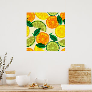 Kleurrijke citrus l Zomerfruit l Sinaasappel l Gee Poster