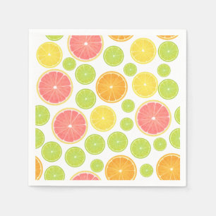 Kleurrijke citrus schijfjes papier servet