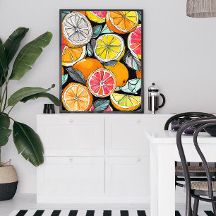 Kleurrijke Citrus unframed Poster