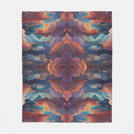 Kleurrijke Cloud Patroon Fleece Gezellig & Stijlvo (Voorkant)