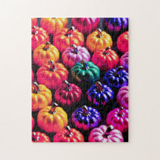 Kleurrijke cluster van Halloween pompoenen Legpuzzel