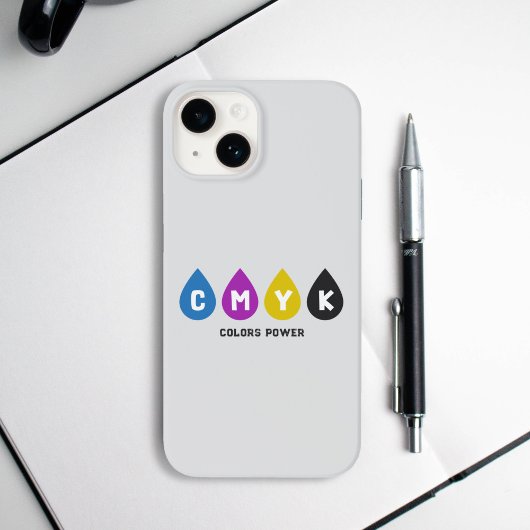 Kleurrijke CMYK Ink Drops Telefoon Case
