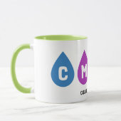 Kleurrijke CMYK Inktdruppels Mok (Links)