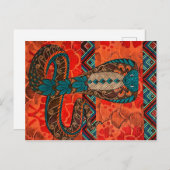 kleurrijke cobra briefkaart (Voorkant / Achterkant)