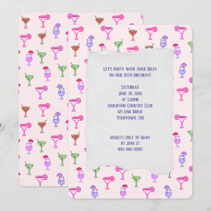 Kleurrijke Cocktail Collectie verjaardagsfeestje Kaart
