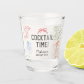 Kleurrijke Cocktail Party Retro Verjaardagsgunsten Shot Glas (Voorkant)