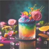 Kleurrijke cocktail sticker (Voorkant)