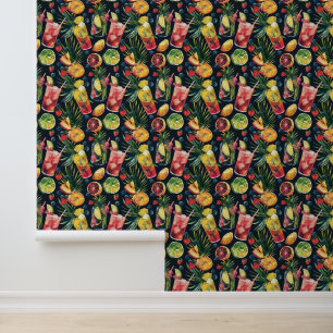 Kleurrijke cocktails behang
