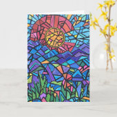 Kleurrijke Colorado Vlag en berglandschap Kaart (Gele Bloem)