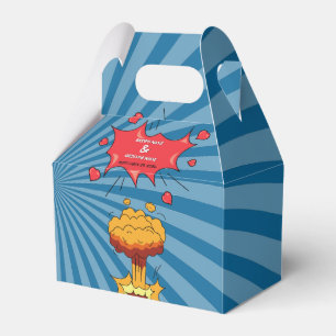 Kleurrijke Comic Book Pop Art Bruiloft Bedankdoosjes