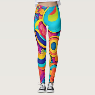 Kleurrijke concentrische patronen leggings