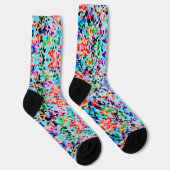 Kleurrijke Confetti Abstract Mozaïek Patroon Strop Sokken (Rechts)