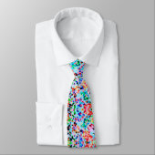 Kleurrijke Confetti Abstract Mozaïek Patroon Strop Stropdas (Gebonden)