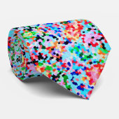 Kleurrijke Confetti Abstract Mozaïek Patroon Strop Stropdas (Opgerold)