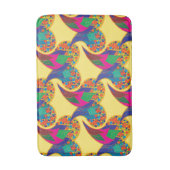 Kleurrijke confetti abstracte Paisley Rainbow-drup Badmat (Voorkant Verticaal)