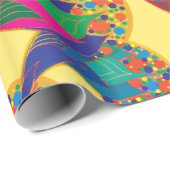 Kleurrijke confetti abstracte Paisley Rainbow-drup Cadeaupapier (Rol Hoek)