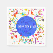 Kleurrijke Confetti Art All Occasion Blauwe Sjablo