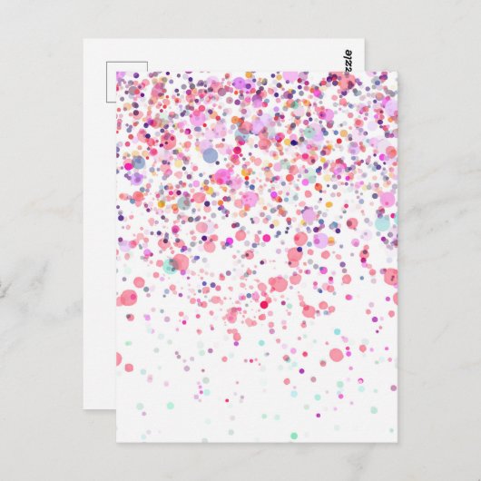 Kleurrijke Confetti Blank Custom elke gelegenheid Briefkaart (Voorkant / Achterkant)