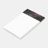 Kleurrijke Confetti Bokeh op Black Modern II Post-it® Notes (Schuin)