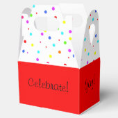 Kleurrijke Confetti Children's Birthday Party Bedankdoosjes (Geopend)