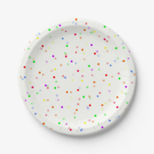 Kleurrijke Confetti Children's Birthday Party Papieren Bordje