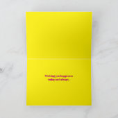 Kleurrijke Confetti Custom Age en Naam Verjaardag Kaart (Binnen)