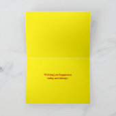 Kleurrijke Confetti Custom Age en Naam Verjaardag  Kaart (Binnen)