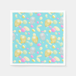 Kleurrijke Confetti en ballonnen Papieren servette Servet