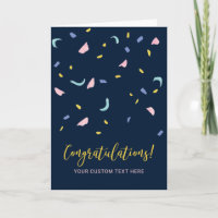 Kleurrijke Confetti Felicitatie Kaart