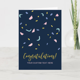 Kleurrijke Confetti Felicitatie Kaart