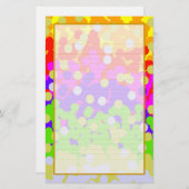 Kleurrijke Confetti fijn gevoerd briefpapier (Voorkant / Achterkant)