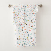 Kleurrijke Confetti Herfst Pattern Bad Handdoek (Insitu)