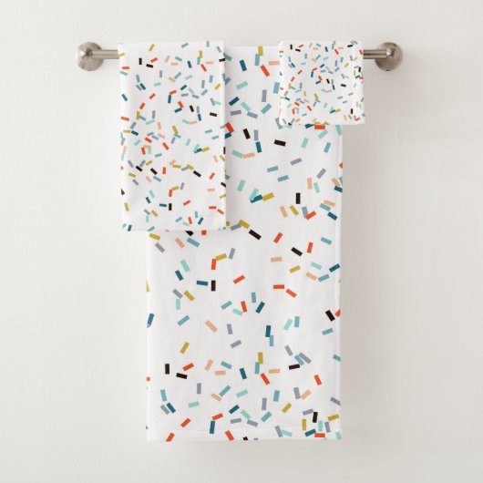 Kleurrijke Confetti Herfst Pattern Bad Handdoek (Insitu)