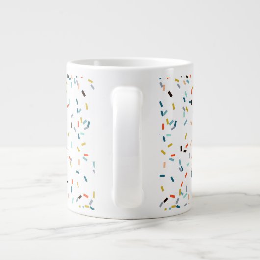 Kleurrijke Confetti Herfst Pattern Extra Grote Beker (Achterkant)