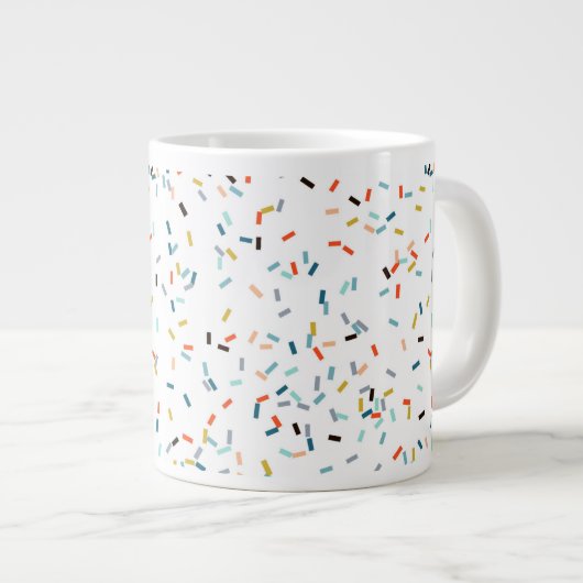 Kleurrijke Confetti Herfst Pattern Extra Grote Beker (Voorkant rechts)