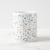 Kleurrijke Confetti Herfst Pattern Extra Grote Beker (Voorkant)