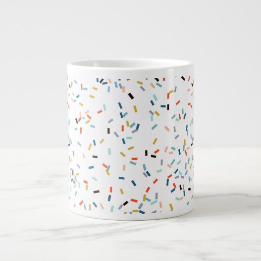 Kleurrijke Confetti Herfst Pattern Extra Grote Beker (Voorkant)
